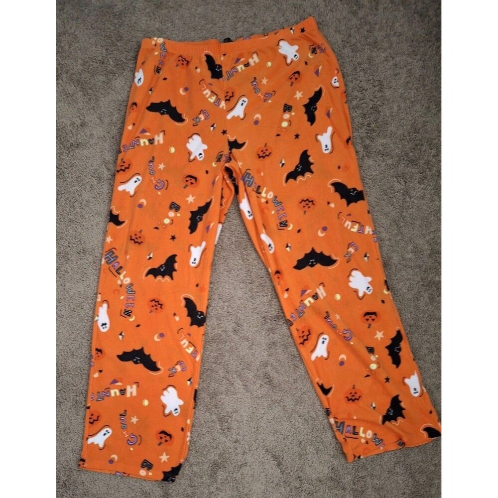 Women's Spooky Hyde and Eek Pajama Pants Size XL Ghost Pumpkin Halloween Fall
